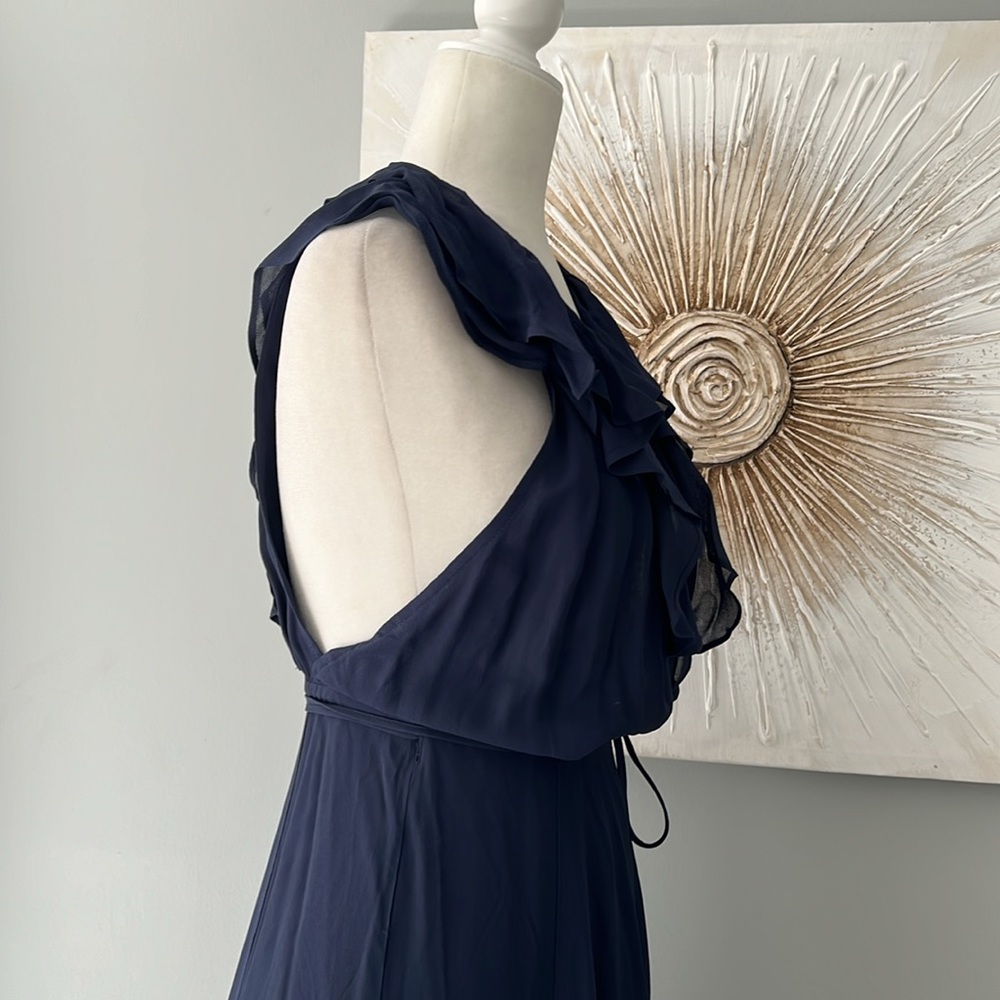 Reformation Peppermint Dress in Navy Blue - Picture 10 of 16